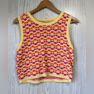 Altar’d State Multicolor Knit Sweater Vest Tank Size M